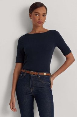 Tričko Lauren Ralph Lauren dámsky,tmavomodrá farba,,200654963079