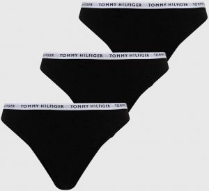 Nohavičky Tommy Hilfiger (3-pack) čierna farba, UW0UW02828