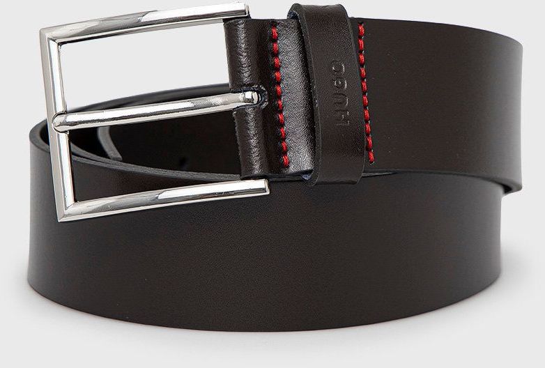 Kožený opasok HUGO pánsky,hnedá farba,50470639