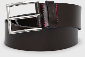 Kožený opasok HUGO pánsky,hnedá farba,50470639