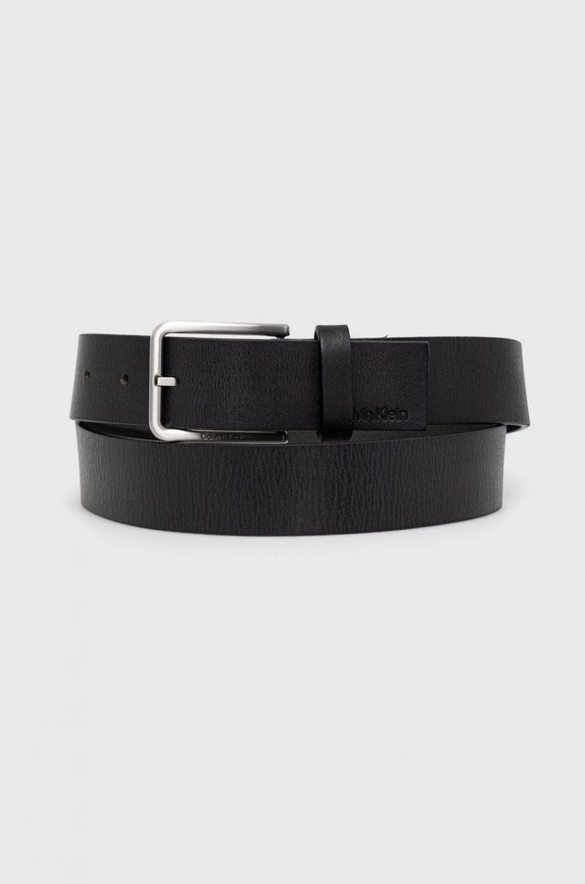Kožený opasok Calvin Klein pánsky, čierna farba, K50K509654