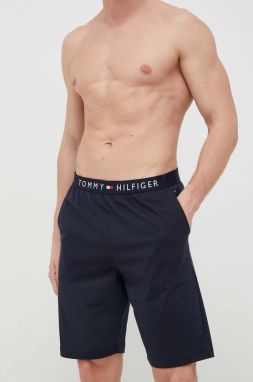 Bavlnené Pyžamové šortky Tommy Hilfiger tmavomodrá farba, jednofarebná, UM0UM03080