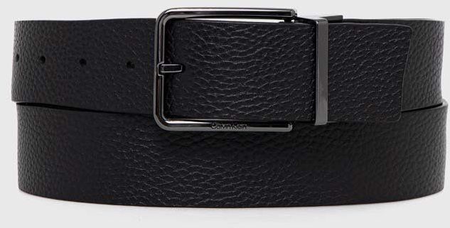 Kožený opasok Calvin Klein pánsky, čierna farba, K50K510363