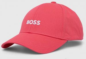 Bavlnená šiltovka BOSS čierna farba,s nášivkou,50495121
