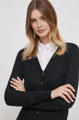 Kardigán Lauren Ralph Lauren dámsky, čierna farba, tenký, 200808207