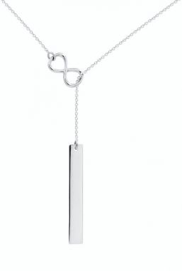 Náhrdelník so symbolom nekonečna Lilou 32/10/BLA/LAN