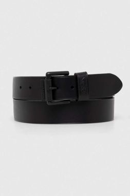 Kožený opasok Polo Ralph Lauren pánsky, čierna farba, 405898668