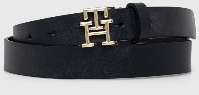 Kožený opasok Tommy Hilfiger dámsky,čierna farba,AW0AW15182