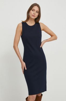 Šaty Lauren Ralph Lauren tmavomodrá farba, mini, rovný strih, 250863911