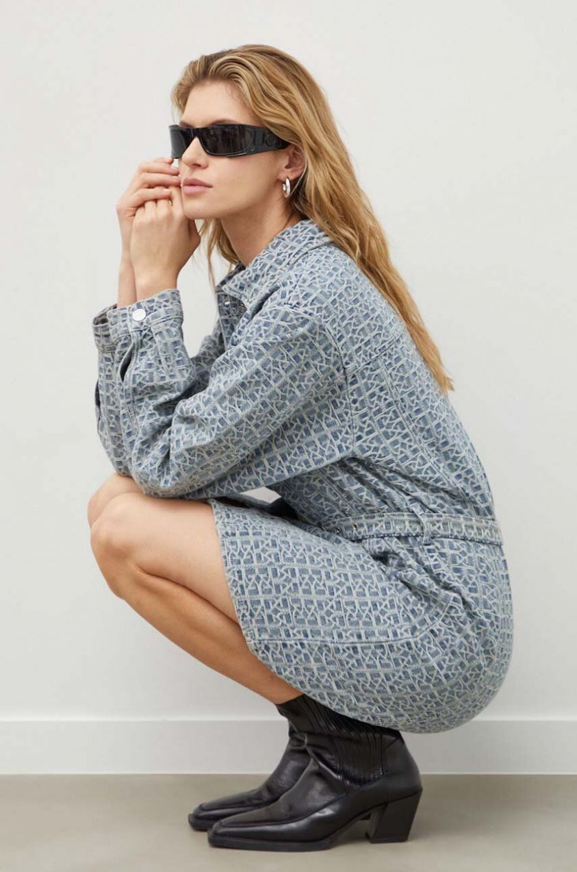 Rifľové šaty Gestuz mini,oversize,10908695