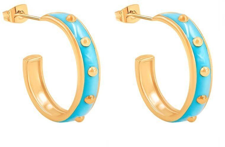 Pozlátené náušnice Lilou Colors 205/13/KOL/NO1/TUR/PO
