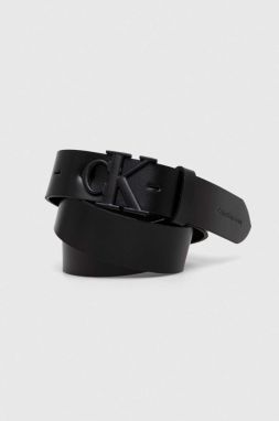 Kožený opasok Calvin Klein Jeans pánsky, čierna farba, K50K511831