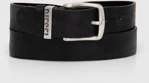 Kožený opasok Diesel B-VISIBLE BELT pánsky,čierna farba,X08506.PS142