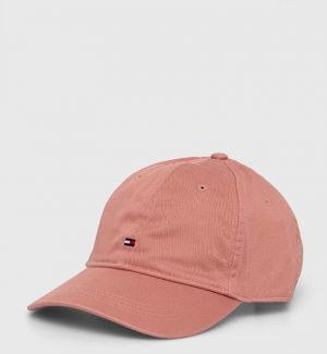 Bavlnená šiltovka Tommy Hilfiger ružová farba,jednofarebná,AM0AM12303