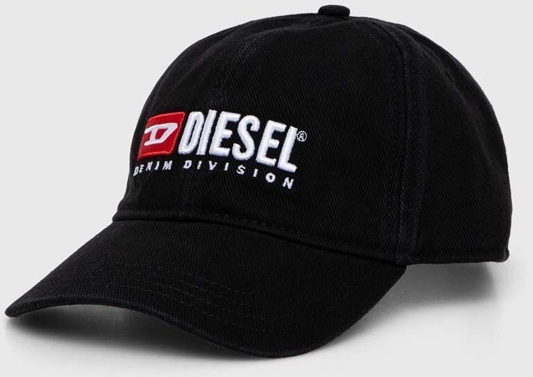 Bavlnená šiltovka Diesel CORRY-DIV-WASH čierna farba,s nášivkou,A11356.0PFAA