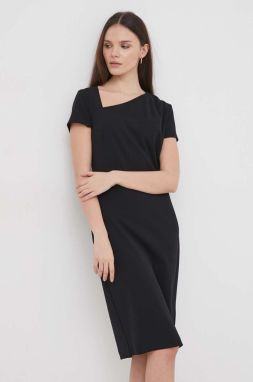 Šaty Calvin Klein čierna farba, mini, rovný strih, K20K206277
