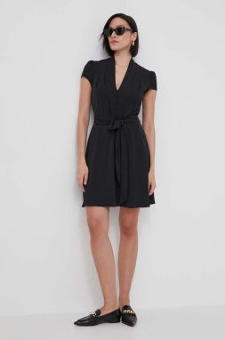 Šaty Lauren Ralph Lauren čierna farba,mini,áčkový strih,250933461