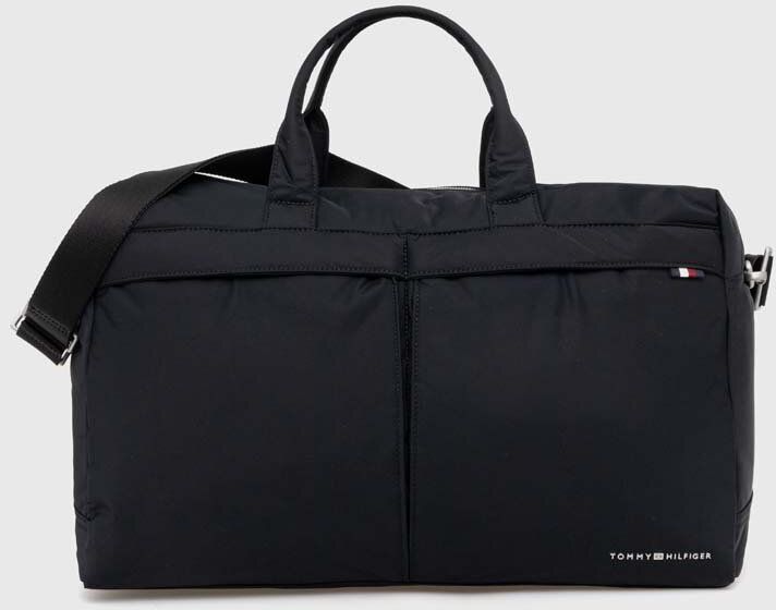 Taška Tommy Hilfiger čierna farba, AM0AM12218
