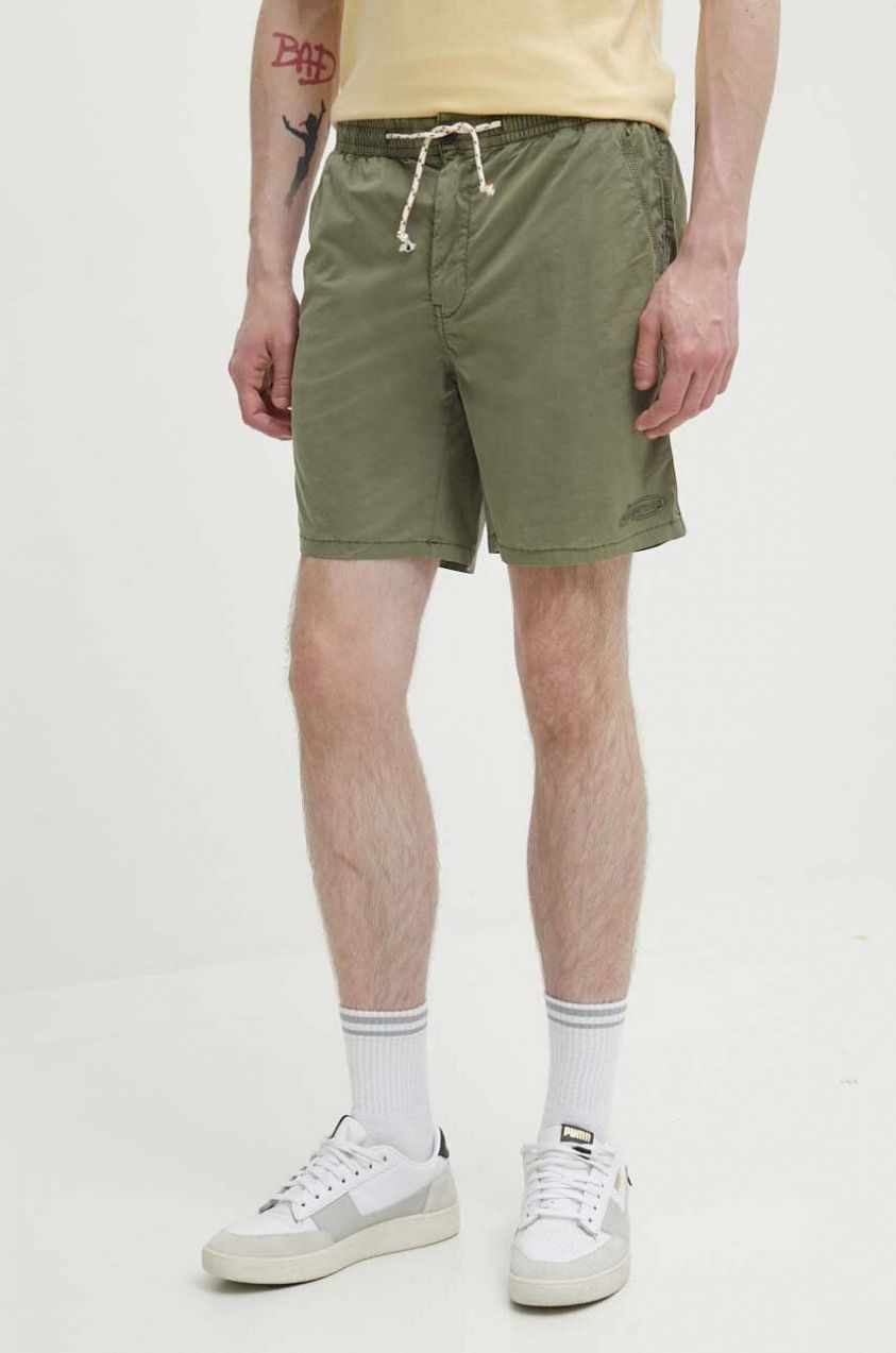 Šortky Superdry pánske, zelená farba