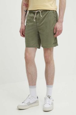 Šortky Superdry pánske, zelená farba