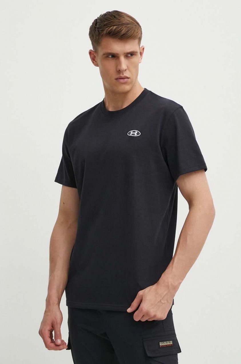 Tričko Under Armour pánsky, čierna farba, jednofarebný
