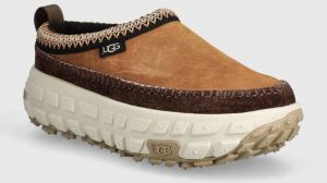 Semišové šľapky UGG Venture Daze pánske, hnedá farba, 1154530