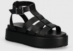 Sandále Buffalo Noa Greek Sandal dámske, čierna farba, na platforme, 1602209.BLK