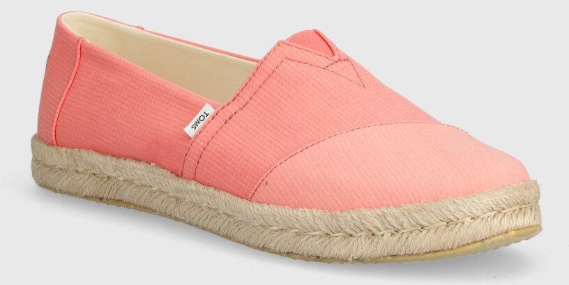 Espadrilky Toms Alpargata Rope 2.0 ružová farba, 10020709