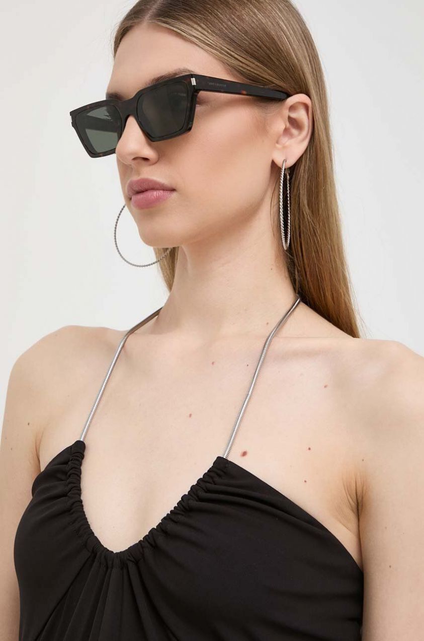 Slnečné okuliare Saint Laurent dámske, hnedá farba, SL 633 CALISTA