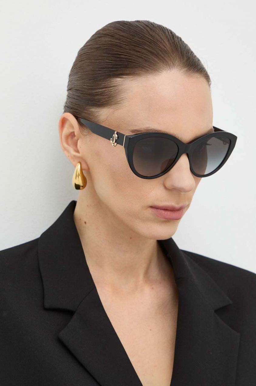 Slnečné okuliare Jimmy Choo dámske, čierna farba, 0JC5007,