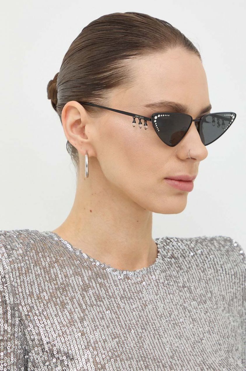 Slnečné okuliare Jimmy Choo dámske, čierna farba, 0JC4001B,