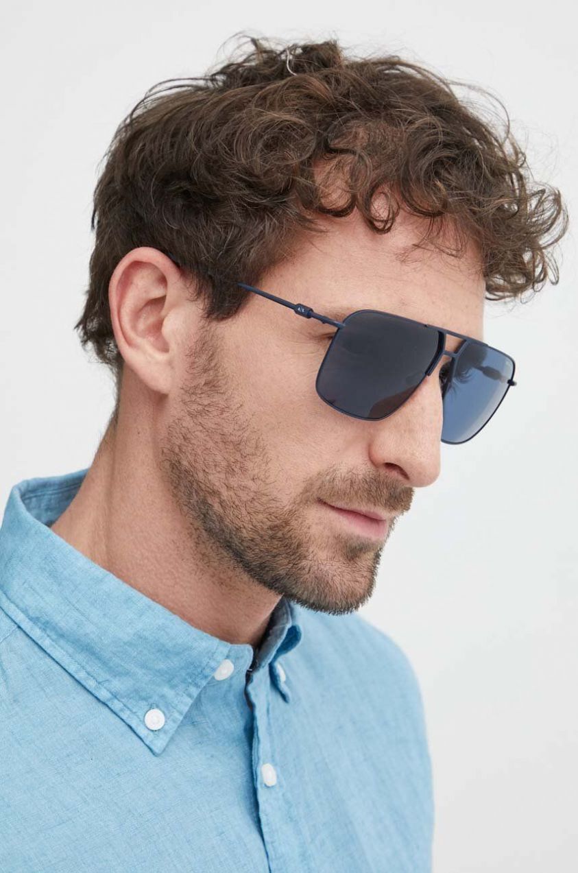 Slnečné okuliare Armani Exchange pánske, tmavomodrá farba, 0AX2050S,