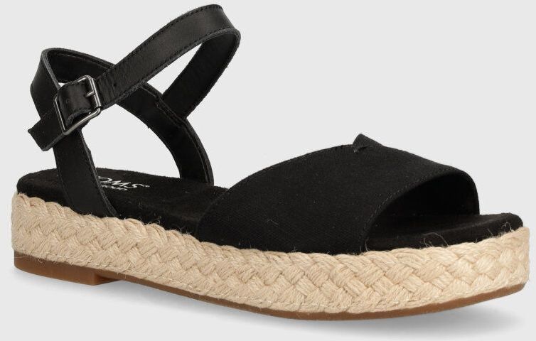 Sandále Toms Abby čierna farba, na platforme, 10020814