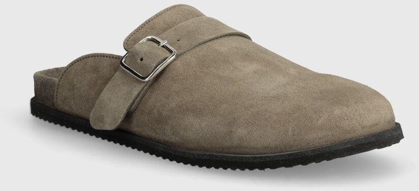 Semišové šľapky GARMENT PROJECT Blake Clog dámske, šedá farba, GPWF2538