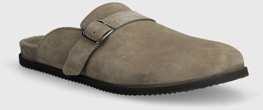 Semišové šľapky GARMENT PROJECT Blake Clog pánske, šedá farba, GPF2550