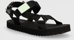 Sandále Tommy Jeans TJW EVA SANDAL dámske, čierna farba, EN0EN02530