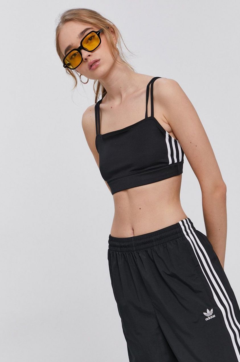 Top adidas Originals H37791-BLACK, dámsky, čierna farba
