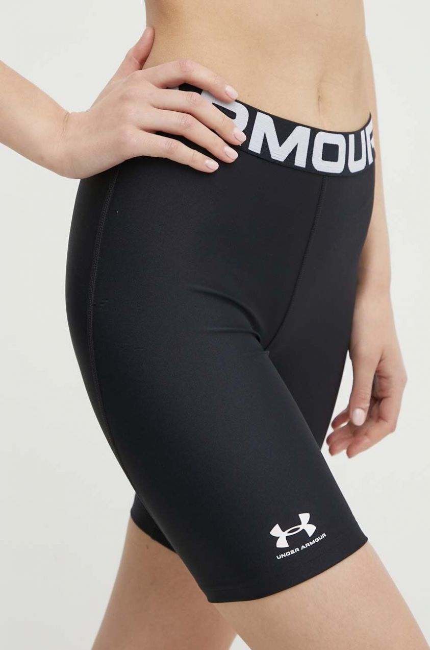 Tréningové šortky Under Armour HG Authentics čierna farba, s potlačou, stredne vysoký pás