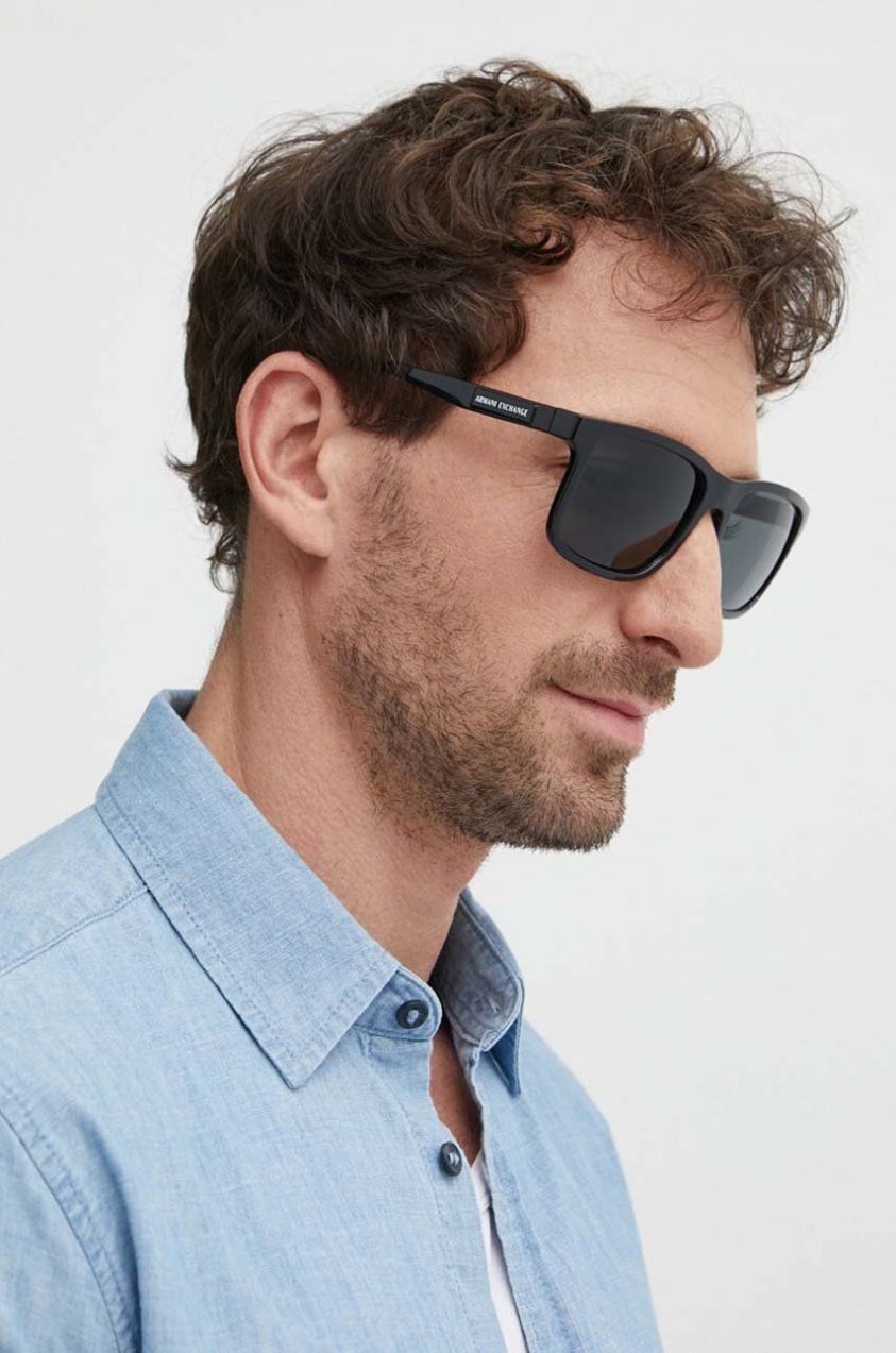 Slnečné okuliare Armani Exchange pánske, čierna farba, 0AX4145S,