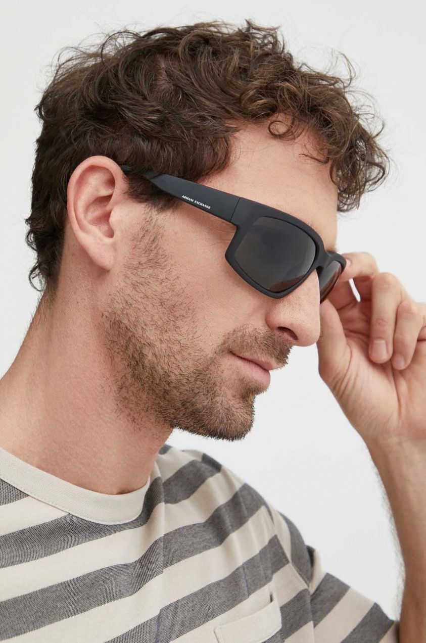 Slnečné okuliare Armani Exchange pánske, čierna farba, 0AX4142SU,