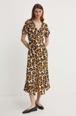 Hodvábne šaty Weekend Max Mara midi, áčkový strih, 2415221043600