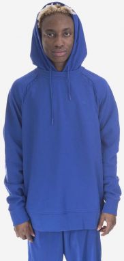 Bavlnená mikina adidas Originals Premium Essentials Crinkle Nylon Hoodie HR5456-blue, pánska, s kapucňou, jednofarebná