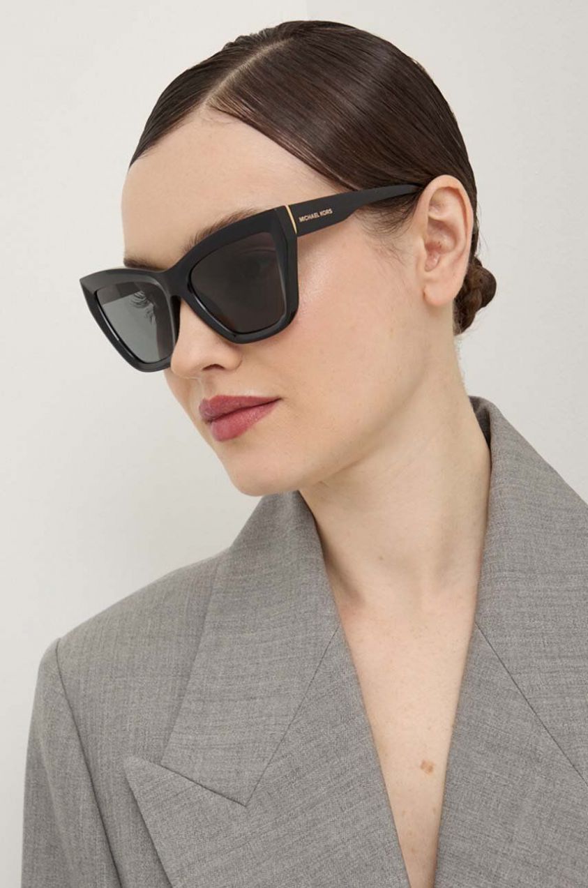 Slnečné okuliare Michael Kors DUBAI dámske, čierna farba, 0MK2211U