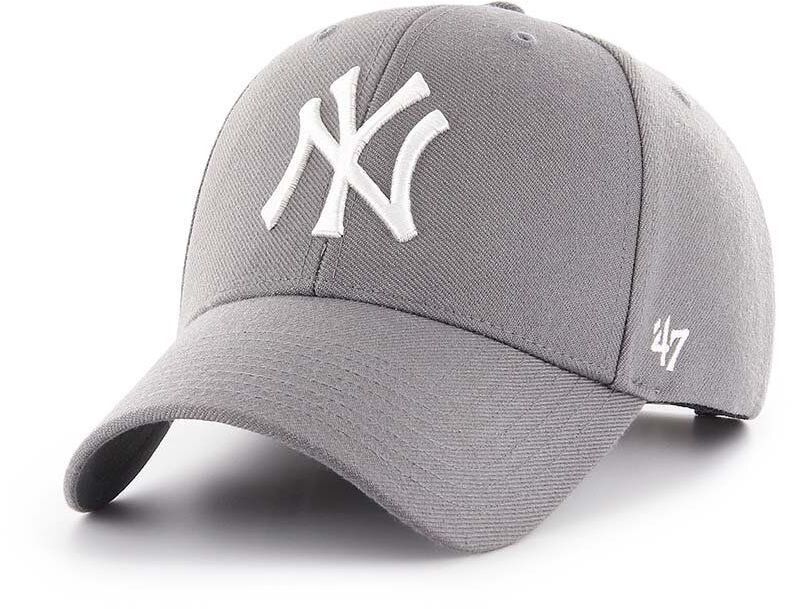 Šiltovka 47 brand MLB New York Yankees šedá farba, s nášivkou, B-MVPSP17WBP-DY