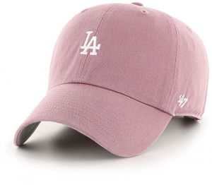 Čiapka 47 brand MLB Los Angeles Dodgers ružová farba, s nášivkou, B-BSRNR12GWS-QC