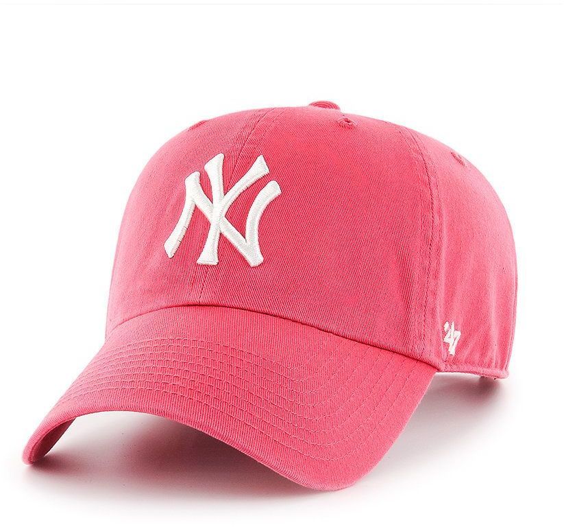 Čiapka 47 brand New York Yankees ružová farba, s nášivkou