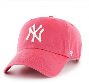 Čiapka 47 brand New York Yankees ružová farba, s nášivkou