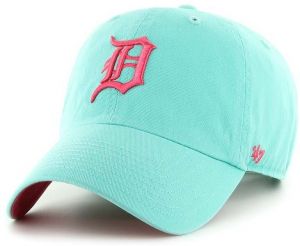 Bavlnená šiltovka 47 brand MLB Detroit Tigers tyrkysová farba, s nášivkou