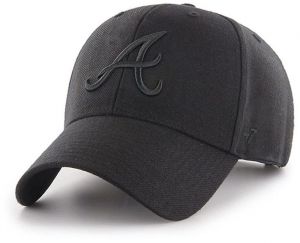 Čiapka 47 brand MLB Atlanta Braves čierna farba, s nášivkou