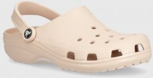 Šľapky Crocs Classic dámske, béžová farba, 10001